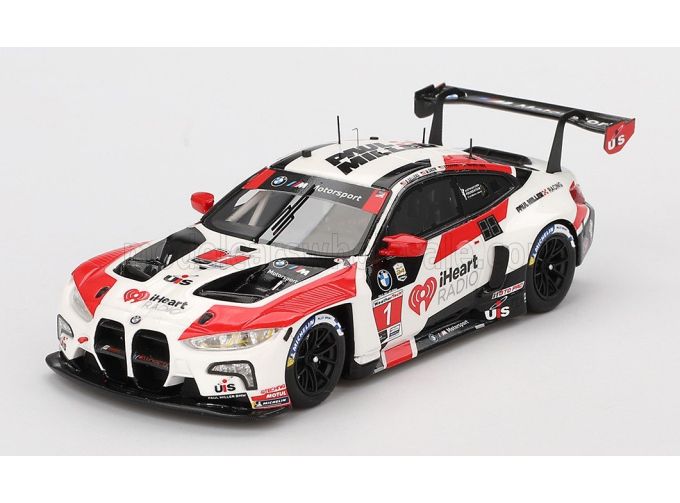 BMW 4-series M4 Gt3 3.0l Twin Turbo Team Paul Miller Racing №1 3rd Gtd Pro Class Imsa 24h Daytona (2024) Bryan Sellers - Madison Snow - Neil Verhagen - Sheldon Van Der Linde, White Red Black