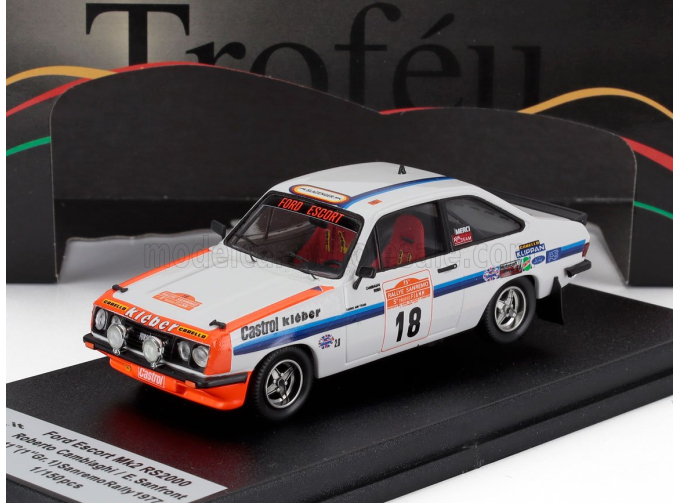 FORD ENGLAND Escort Mkii Rs2000 (night Version) №18 Winner Gr. 1 Rally Sanremo (1977) Roberto Cambiaghi - Emanuele Sanfront, White