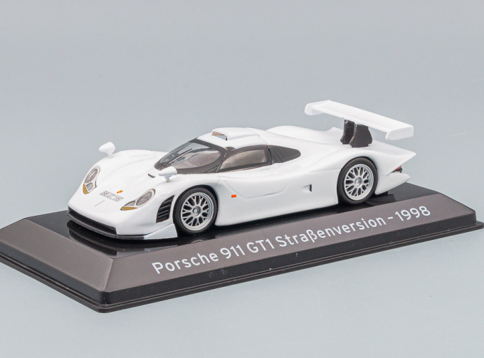 PORSCHE 911 Gt1 Street Version (1998) - Con Vetrina - With Showcase, white