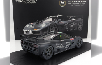 McLAREN F-1 Gtr Bmw V12 Team Kokusai Kaihatsu Racing №59 ( After Race Weathered) Winner 24h Le Mans (1995) Y.Dalmas - M.Sekiya - J.j.Lehto, Dark Grey Met