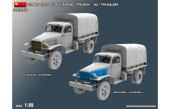 Сборная модель CHEVROLET G7107 4x4 Cargo Truck Military With Ben Hur Trailer 1943