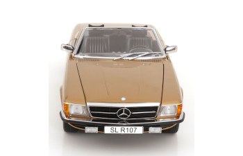 MERCEDES-BENZ 450 SL R107 with removable Softtop (1985), gold metallic