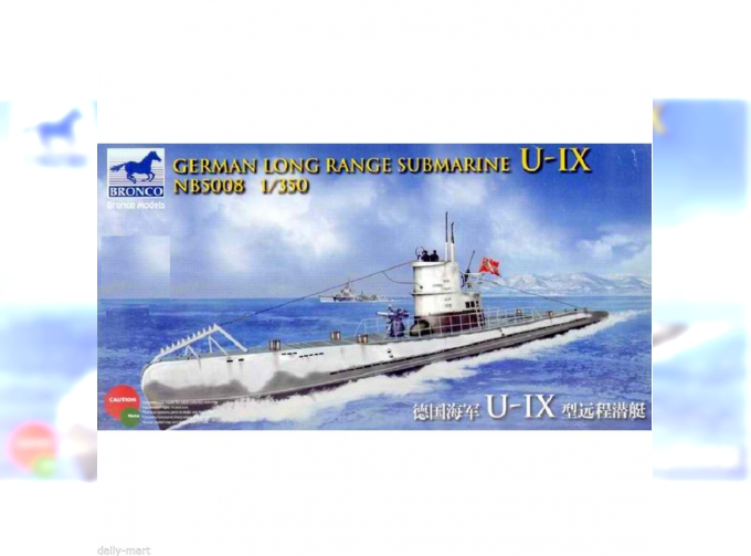 Сборная модель German Long Range Submarine U-IX