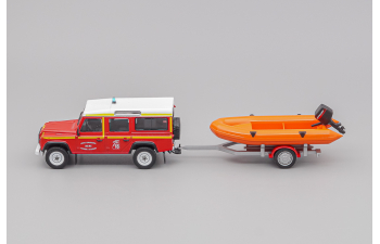 LAND ROVER DEFENDER 130 Fire Engine with Motorboat 1986, Vehicules Legers Sapeurs-Pompiers 12