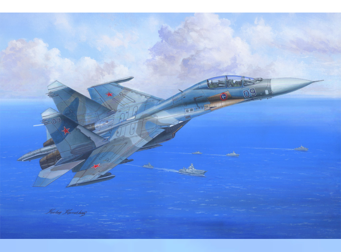 Сборная модель Советский истребитель СУ-27УБ (НАТО - Flanker C)