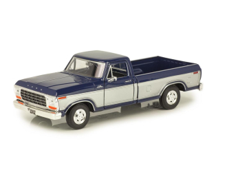 Ford F-150 Pick Up Custom 1979 темно-синий с серебристым