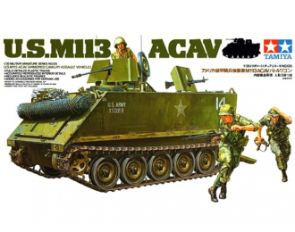 Сборная модель Американский бронетраспортер M113 с 3 солдатиками