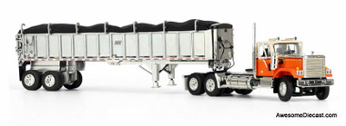 Chevrolet Bison Day Cab w/East End Dump Trailer, Orange/White
