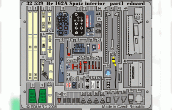 Цветное Фототравление для He 162A Spatz interior