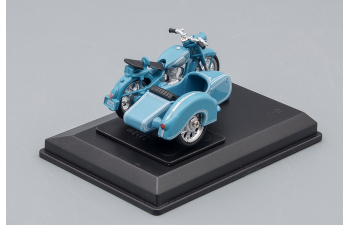 BMW R25/3 motorcycle with sidecar, light blue