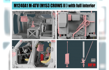 Сборная модель Бронеавтомобиль M1240A1 M-ATV (M153 CROWS II), полный интерьер