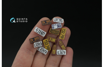 3D Декаль Автомобильные номера США, юго-западные штаты, 1940-1950 (для всех моделей) (на метал. основании)