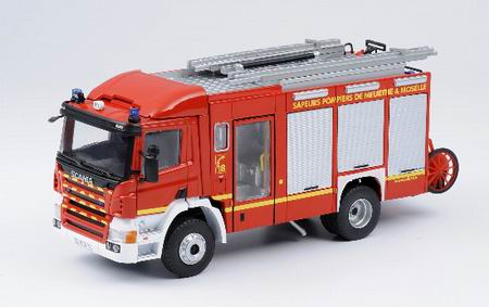 SCANIA Cabine Courte FPT Secours Routier Pompiers Meurthe - Moselle, red