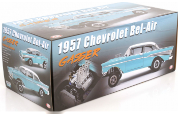 CHEVROLET Bel-Air Gasser (1957), turquoise-blue white