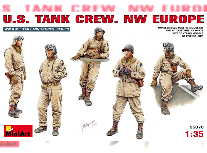 Сборная модель Фигуры U.S. TANK CREW. NW EUROPE