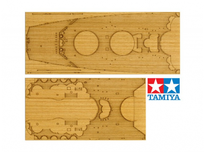 Набор наклеек, имитирующих деревянную палубу для модели Yamato (Tamiya 78025)
