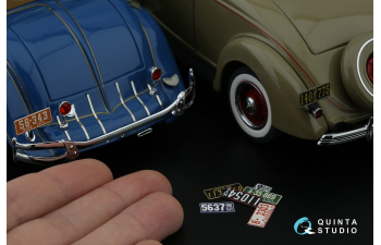 3D Декаль Автомобильные номера США, юго-восточные штаты, 1910-1940 (для всех моделей) (на метал. основании)