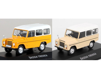 Набор из 2х моделей SKODA Trekka, желтый / бежевый