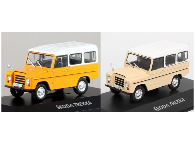 Набор из 2х моделей SKODA Trekka, желтый / бежевый