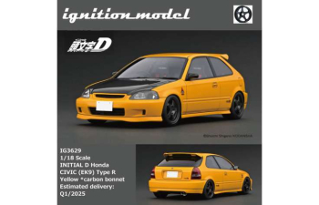 HONDA Civic (EK9) Type R *carbon bonnet* Initial D, yellow