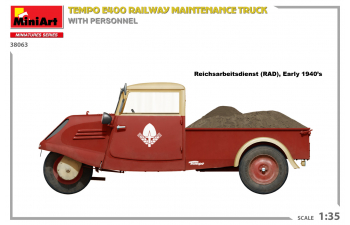 Сборная модель TEMPO E400 Railway Truck 3-wheels 