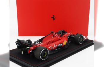 FERRARI F1 Sf-23 Team Scuderia Ferrari №16 4th Singapore Gp 2023 Charles Leclerc - Con Vetrina - With Showcase, Red Black