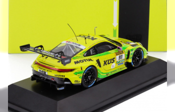 PORSCHE 911 992 Gt3 R Team Manthey Grello №911 2nd 24h Nurburgring (2024) Kevin Estre - Ayhancan Guven - Thomas Preining - Laurens Vanthoor, Yellow Green