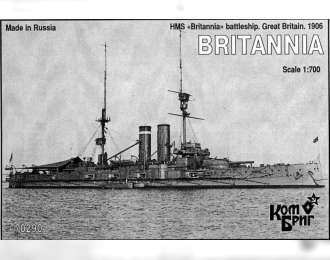 Сборная модель HMS Britannia Эскадренный броненосец 1906