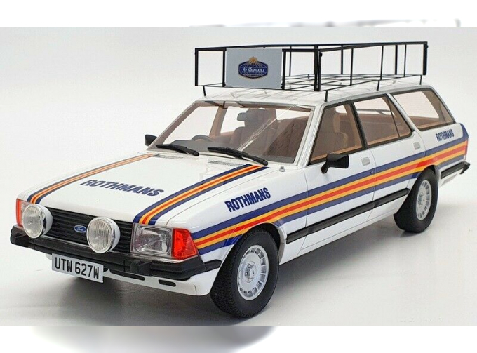 FORD Granada Turnier техничка "Rothmans Rally Team" с багажником и колесами на крыше 1981