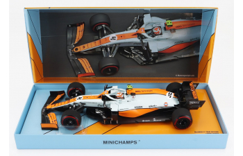 McLAREN F1 Mcl35l Mercedes M12 Eq Power+ Team Mclaren N 4 3rd Monaco Gp (2021) Lando Norris, Orange Light Blue