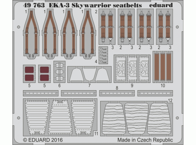 Фототравление для EKA-3 Skywarrior seatbelts