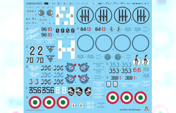 Сборная модель MACCHI Mc.202 Folgore Airplane Wwii Italia Military (decal Per 8 Versioni) 1940