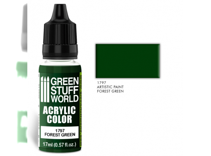 Краска акриловая "FOREST GREEN", 17 мл