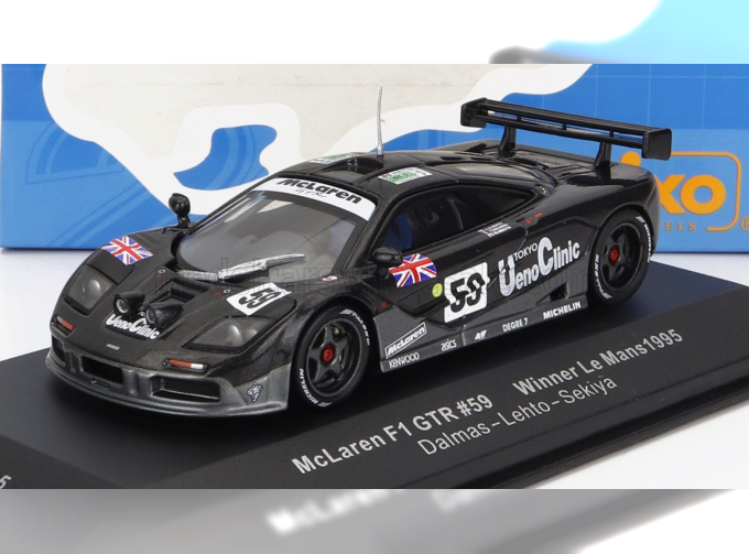 McLAREN F-1 Gtr Ueno Clinic N59 Winner 24h Le Mans 1995 (night Version) Y.Dalmas - M.Sekiya - J-j.lehto, Black Met Grey