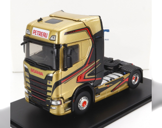 SCANIA S500 TRACTOR TRUCK 2-ASSI PETREAU TRANSPORTS (2020), GOLD BLACK RED