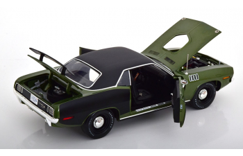 PLYMOUTH Hemi Cuda (1971), green metallic matt-black