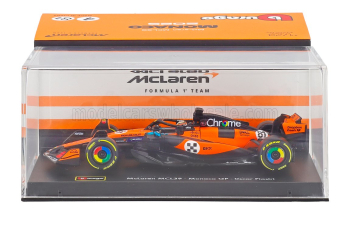 McLAREN F1 Mcl39 Team Mclaren №81 3rd Monaco Gp (2025) Oscar Piastri - With Pilot And Showcase, Orange Black