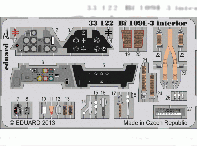 Фототравление Bf 109E-3 interior S.A.