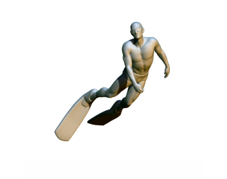 Фигура Дайвер в плавках, окрашенная