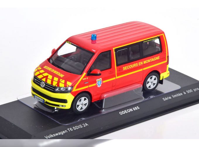 VOLKSWAGEN T6 SAPEURS POMPIERS SDIS 2A SECOURS EN MONTAGNE (2015)