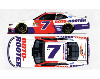 Chevrolet #7 Justin Allgaier *Roto-Rooter*, blue/white/red 2026