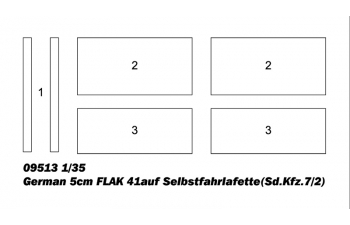 Сборная модель Немецкий 5см FLAK 41auf Selbstfahrlafette (Sd.Kfz.7/2)