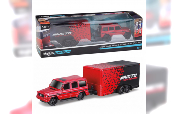 MERCEDES-BENZ G-CLASS WITH MAISTO TRAILER (2018), red