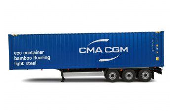 Полуприцеп с контейнером (2024), синий