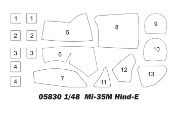 Сборная модель Российский вертолёт Ми-35М Hind-E