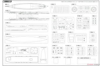 Сборная модель IJN Aircraft Carrier Kaga Three Flight Deck Version Special Edition