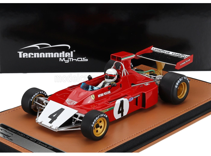 FERRARI F1 312 B3 (broke Nose) №4 Canada Gp (with Pilot Figure) (1973) Arturo Merzario, Red White
