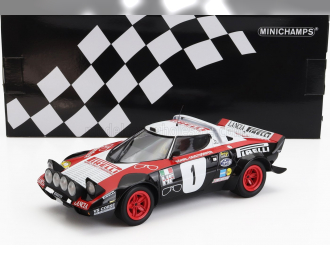 LANCIA Stratos Hf Pirelli (night Version) №1 Winner Rally Dynavit Saarland (1978) Walter Rohrl - Christian Geistdorfer, Red Black White