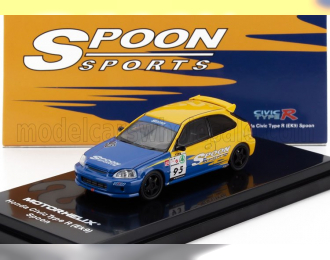 HONDA Civic Ek9 Type R Spoon №95 Racing (1999), Blue Yellow