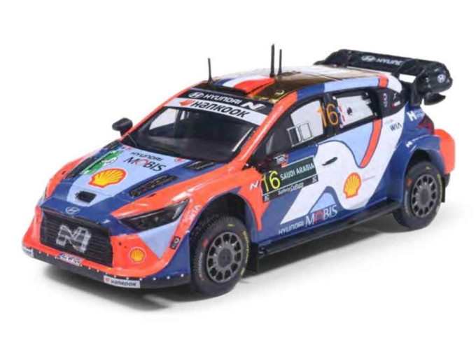 HYUNDAI i20 N RALLY1 TEAM HYUNDAI SHELL MOBIS WRT №16 2nd RALLY SAUDI ARABIA (2025) ADRIEN FORMAUX - ALEXANDRE CORIA